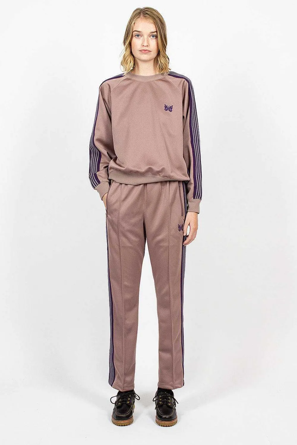 Needles Narrow Track Pant Taupe| Trousers