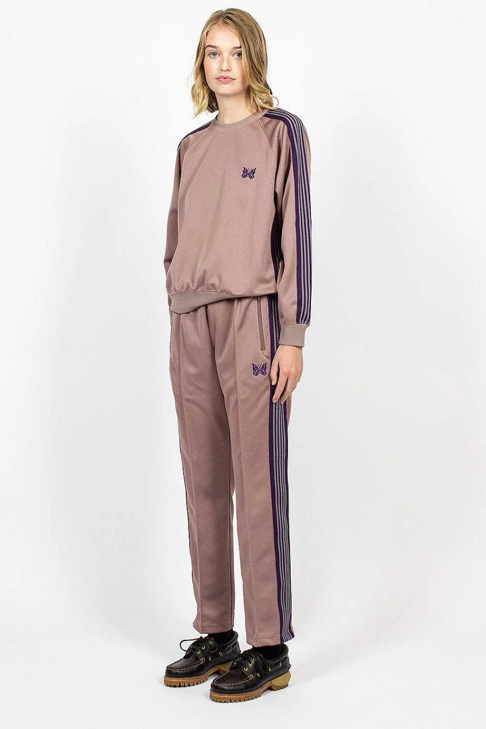 Needles Narrow Track Pant Taupe| Trousers