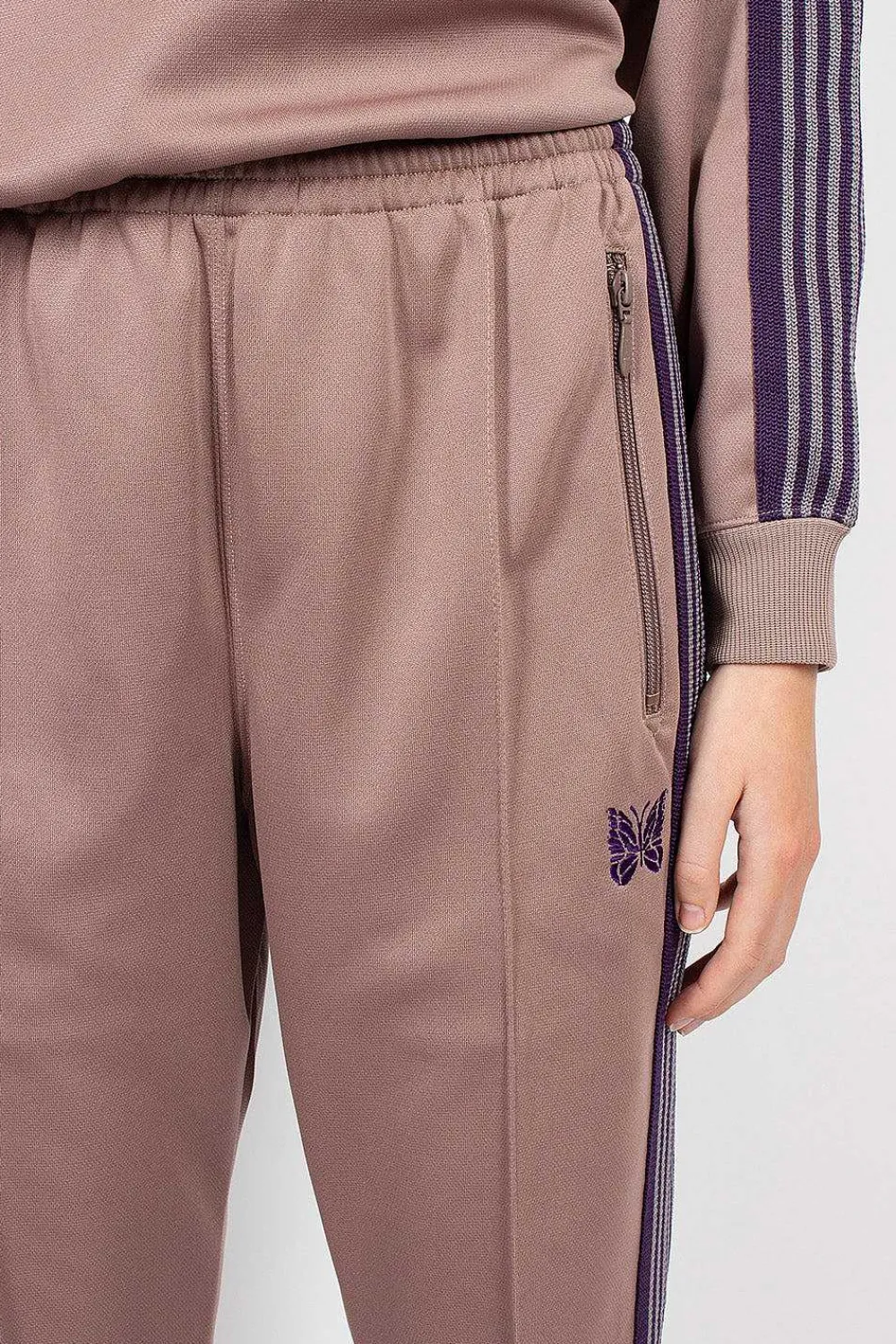 Needles Narrow Track Pant Taupe| Trousers