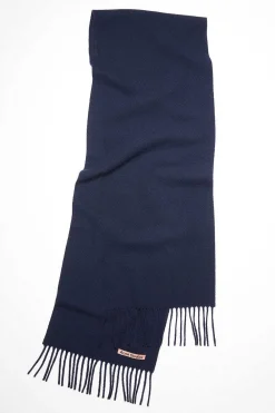 Acne Studios Narrow Wool Scarf Navy| Scarves & Gloves