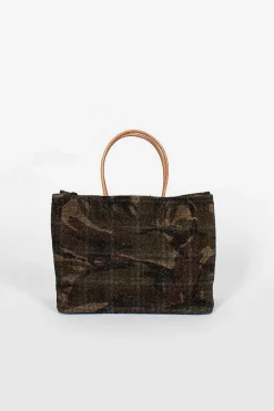 Amiacalva Needle Punch Paper Bag Plaid Camo| Bags