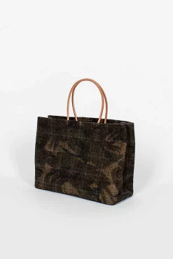 Amiacalva Needle Punch Paper Bag Plaid Camo| Bags