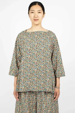 Daniela Gregis Newpride Florellini Shirt Floral Blue/Red/Orange| Tops