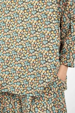 Daniela Gregis Newpride Florellini Shirt Floral Blue/Red/Orange| Tops