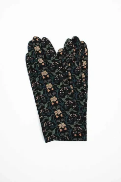 Antipast Ng1-774 Gloves Black Floral| Scarves & Gloves