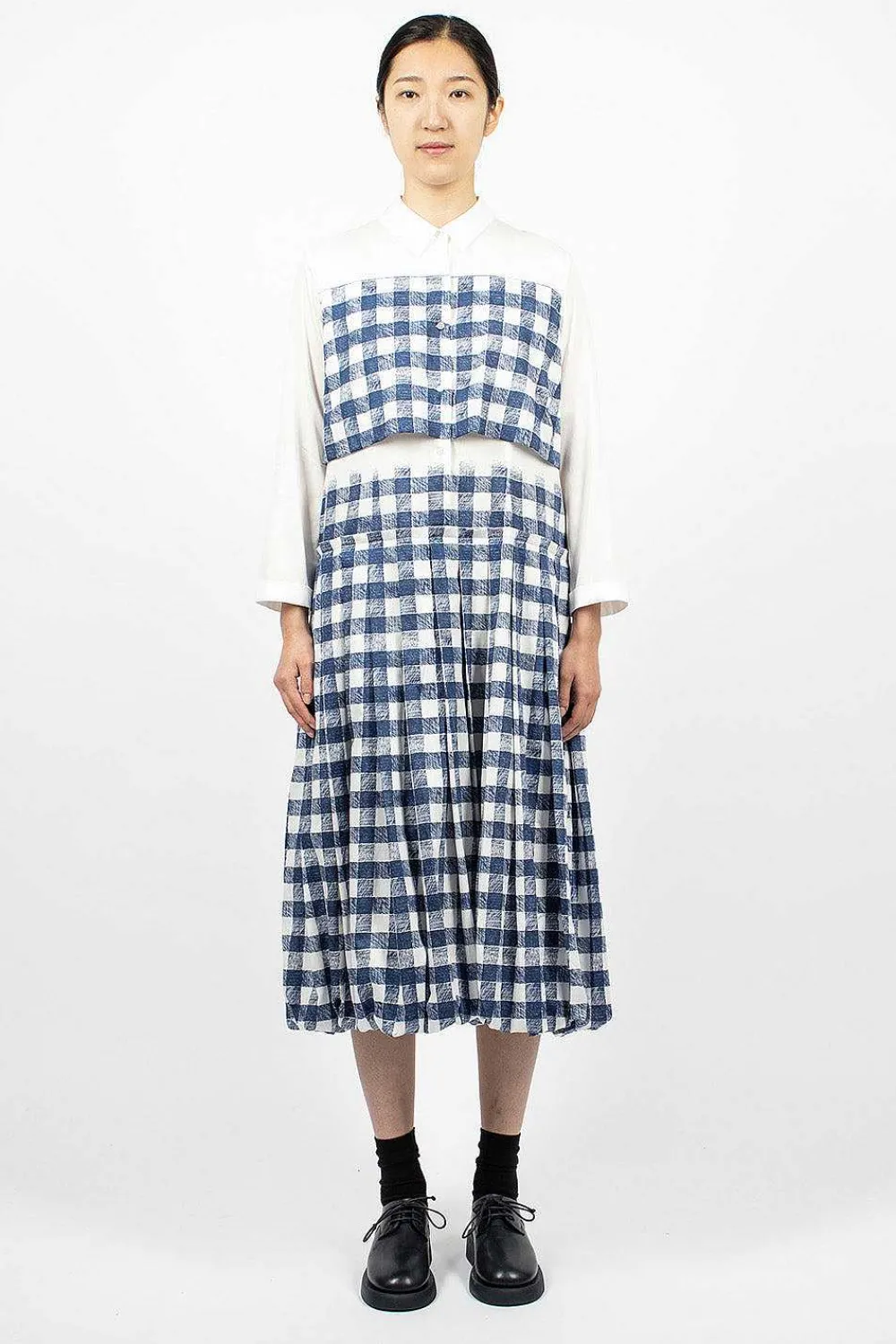 École de Curiosités Nina Dress Navy/White| Dresses