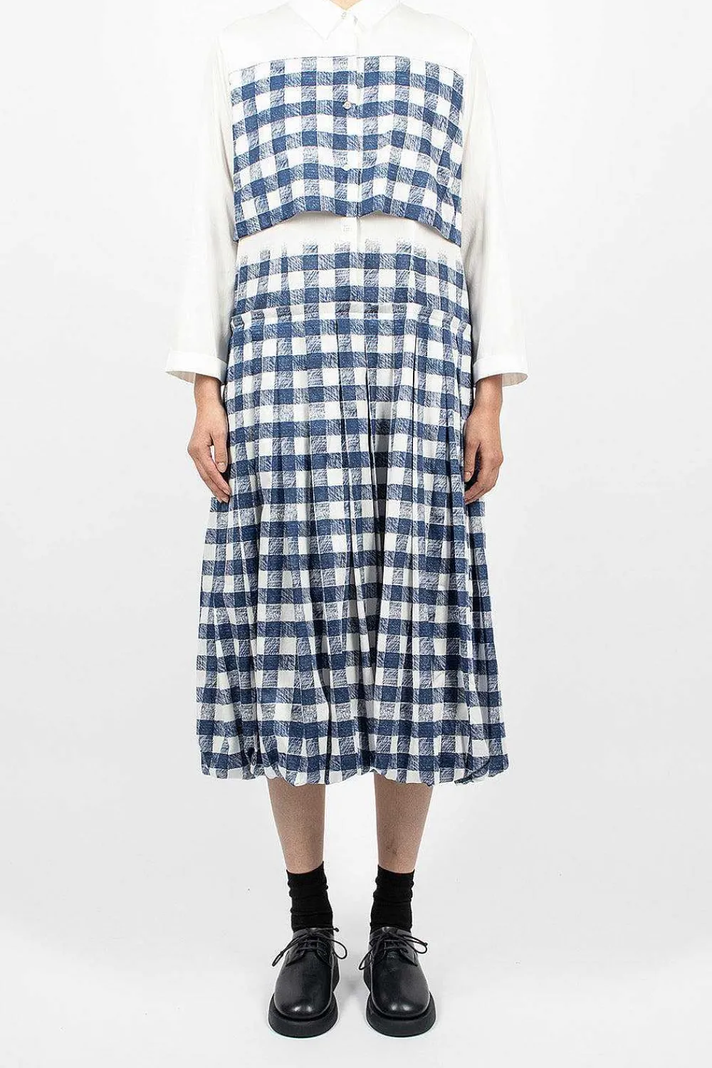 École de Curiosités Nina Dress Navy/White| Dresses
