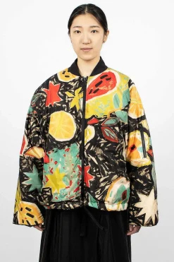 Sofie D'Hoore Okay Bomber Fruit Print| Outerwear