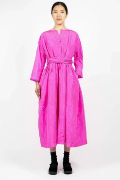 Daniela Gregis Operaio Washed Silk Dress Fuchsia| Dresses