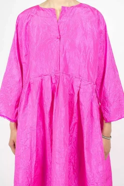 Daniela Gregis Operaio Washed Silk Dress Fuchsia| Dresses