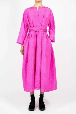 Daniela Gregis Operaio Washed Silk Dress Fuchsia| Dresses