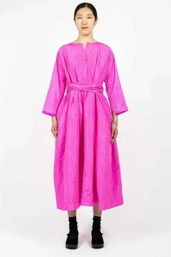 Daniela Gregis Operaio Washed Silk Dress Fuchsia| Dresses