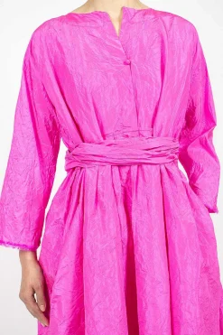 Daniela Gregis Operaio Washed Silk Dress Fuchsia| Dresses
