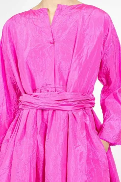 Daniela Gregis Operaio Washed Silk Dress Fuchsia| Dresses