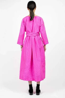 Daniela Gregis Operaio Washed Silk Dress Fuchsia| Dresses