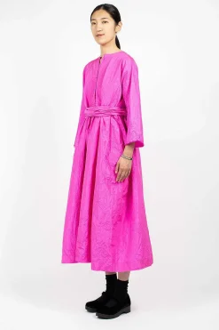 Daniela Gregis Operaio Washed Silk Dress Fuchsia| Dresses