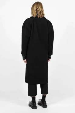Dries Van Noten Oversized Collar Coat Black| Outerwear
