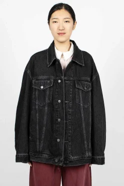 Acne Studios Oversized Denim Jacket Black| Outerwear