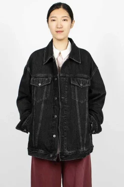 Acne Studios Oversized Denim Jacket Black| Outerwear