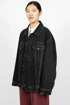 Acne Studios Oversized Denim Jacket Black| Outerwear