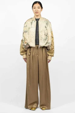 Dries Van Noten Oversized Suit Trouser Natural| Trousers