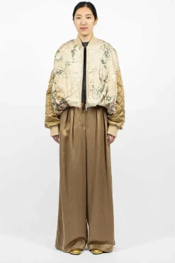 Dries Van Noten Oversized Suit Trouser Natural| Trousers
