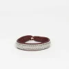 Maria Rudman Ox Brown Hide B Bracelet| Bracelets
