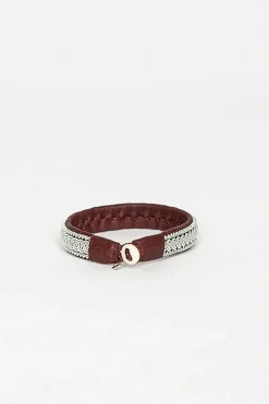 Maria Rudman Ox Brown Hide B Bracelet| Bracelets