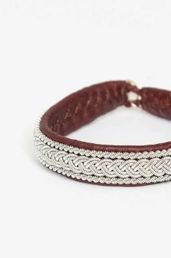 Maria Rudman Ox Brown Hide B Bracelet| Bracelets