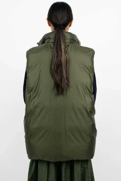 Sofie D'Hoore Ozark Reversible Gilet Silver/Khaki| Outerwear