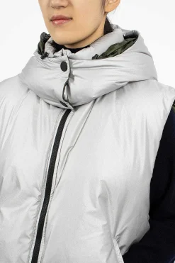 Sofie D'Hoore Ozark Reversible Gilet Silver/Khaki| Outerwear