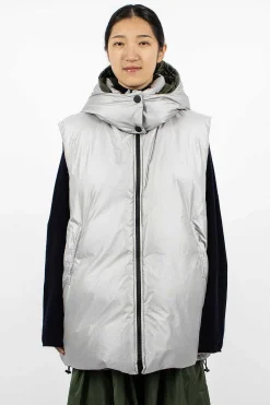 Sofie D'Hoore Ozark Reversible Gilet Silver/Khaki| Outerwear