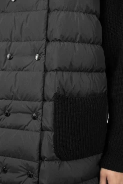 Moncler Padded Long Wool Cardigan| Outerwear