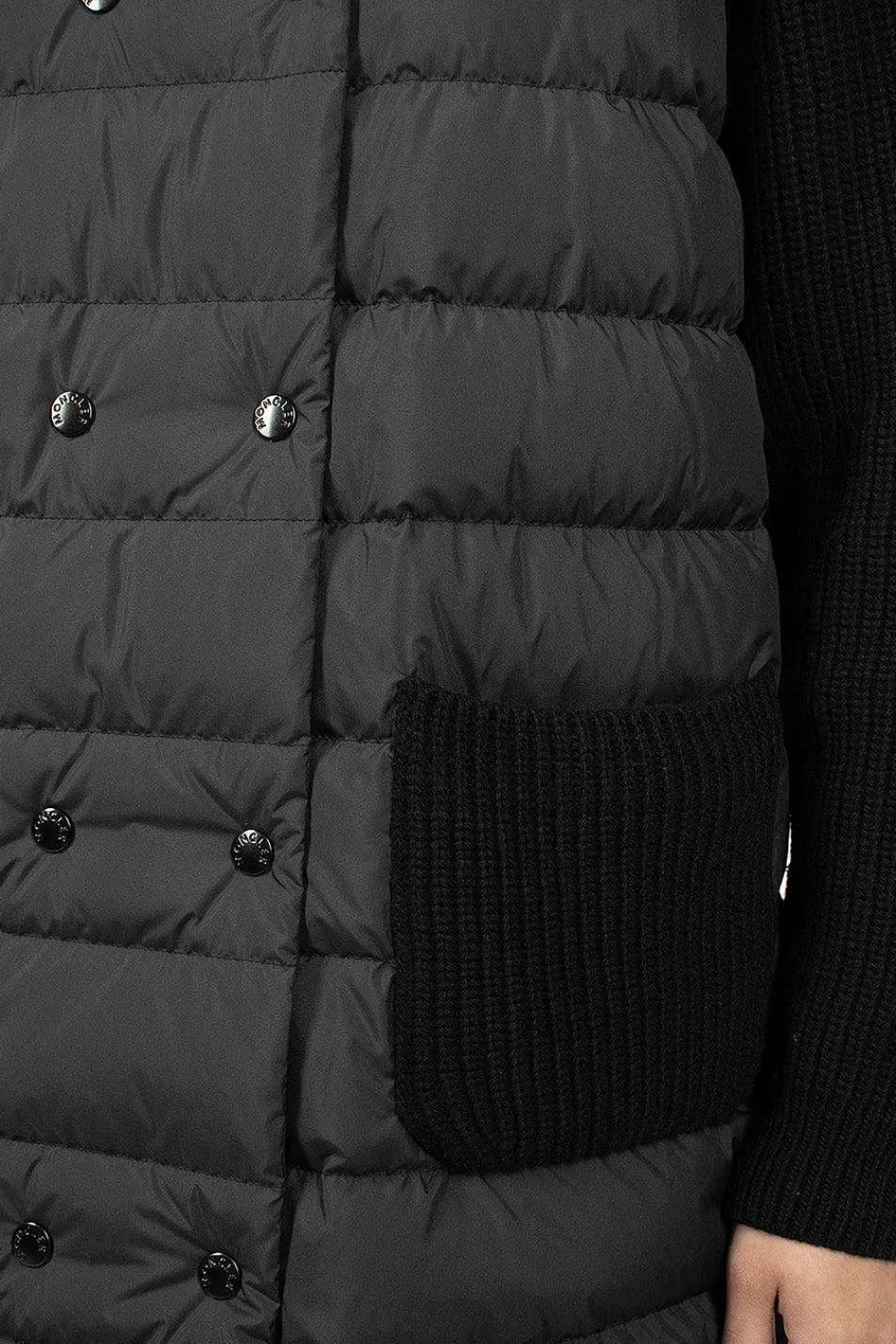Moncler Padded Long Wool Cardigan| Outerwear