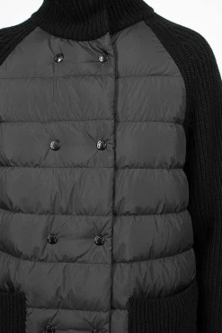 Moncler Padded Long Wool Cardigan| Outerwear