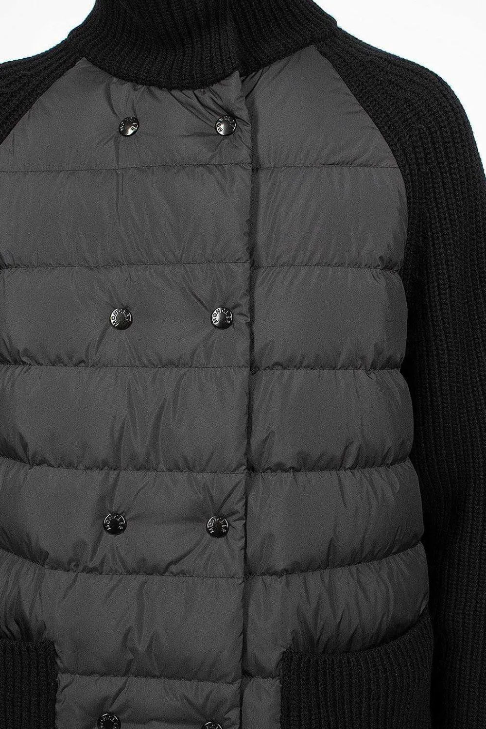 Moncler Padded Long Wool Cardigan| Outerwear