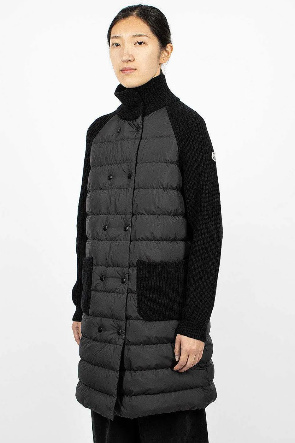 Moncler Padded Long Wool Cardigan| Outerwear