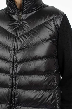 Moncler Padded Wool Cardigan Black| Knitwear