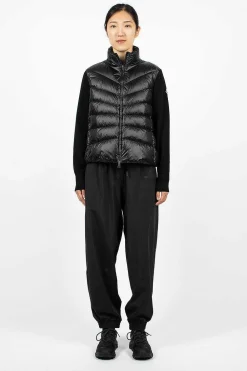 Moncler Padded Wool Cardigan Black| Outerwear