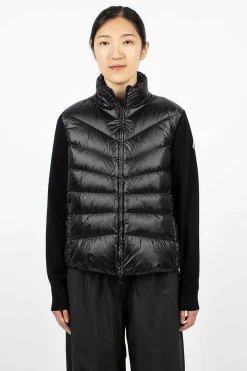 Moncler Padded Wool Cardigan Black| Outerwear