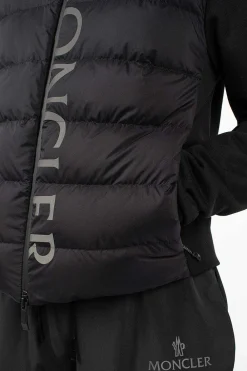 Moncler Padded Zip-Up Hoodie Black| Outerwear