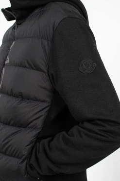 Moncler Padded Zip-Up Hoodie Black| Outerwear