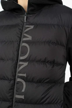 Moncler Padded Zip-Up Hoodie Black| Outerwear