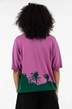 Dries Van Noten Palm S/S Sweater Pink| Knitwear