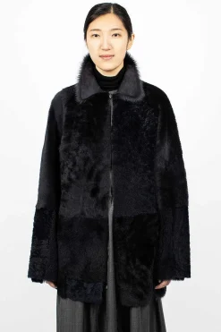 Eleph Patch Coat Navy| Outerwear