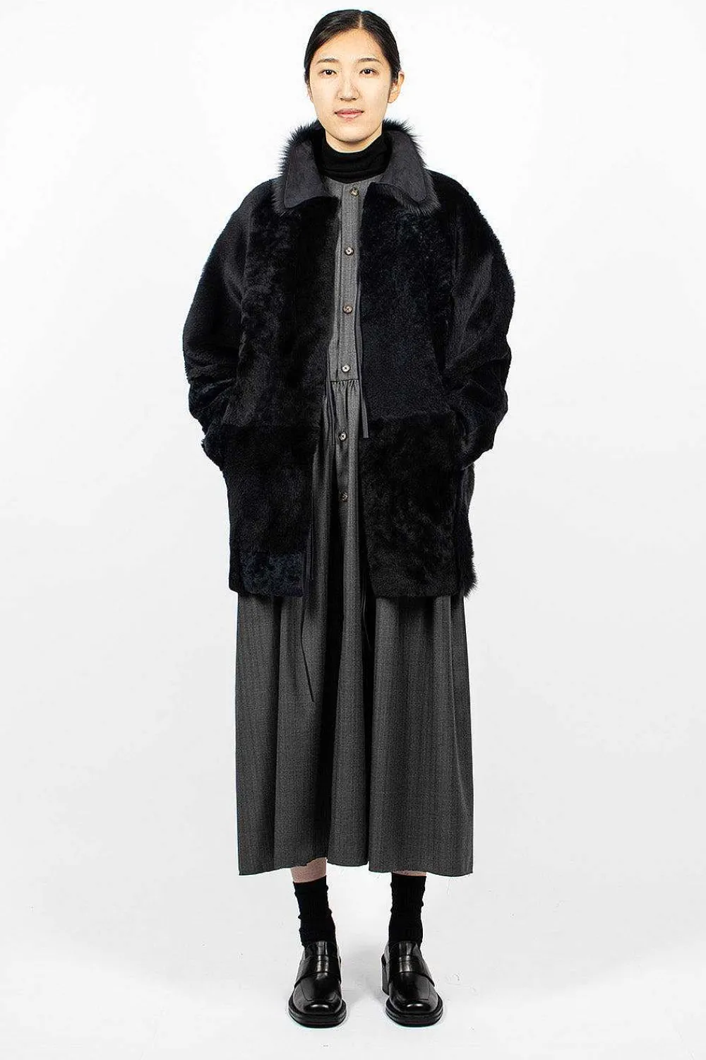 Eleph Patch Coat Navy| Outerwear