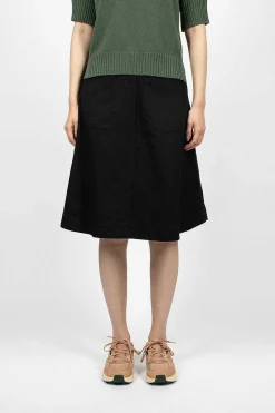 Margaret Howell Patch Pocket Circle Skirt Black| Skirts