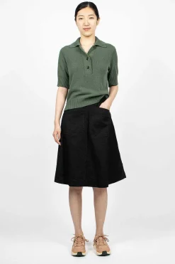 Margaret Howell Patch Pocket Circle Skirt Black| Skirts