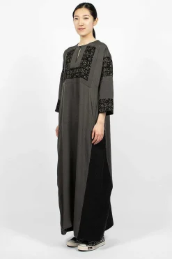 VISVIM Patchwork Dress Silk Black| Dresses