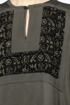 VISVIM Patchwork Dress Silk Black| Dresses
